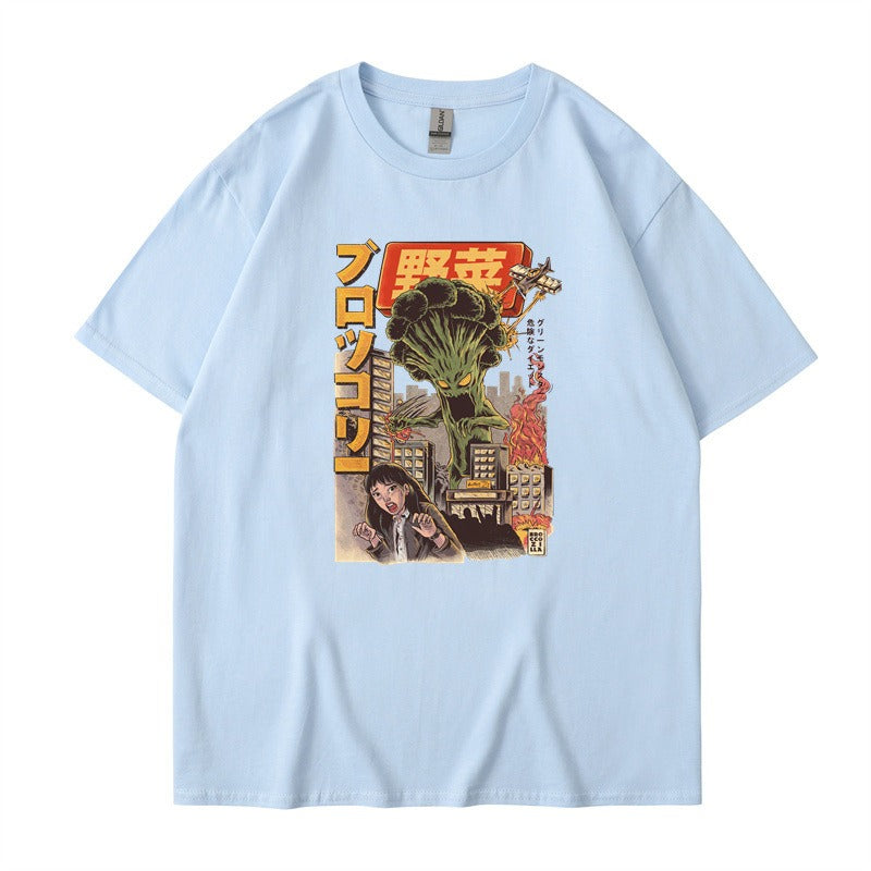 Playful Harajuku Style Short Sleeve T-Shirt for Men & Women