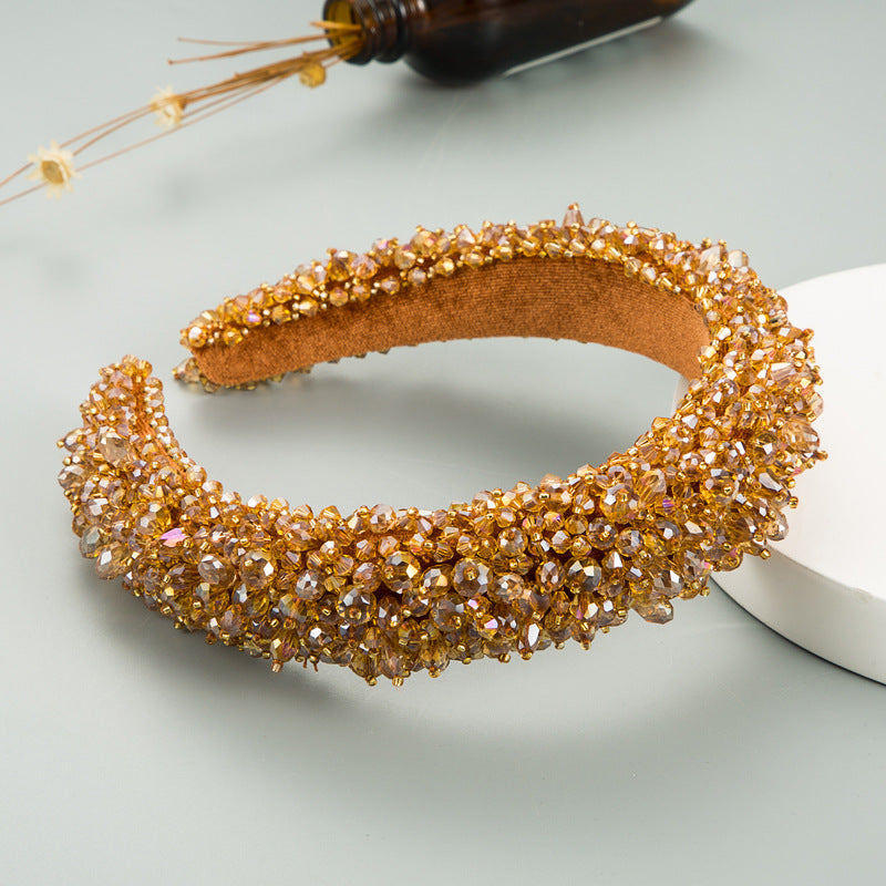 Baroque Hand-Sewn Stellalou Headband Full Of Crystal