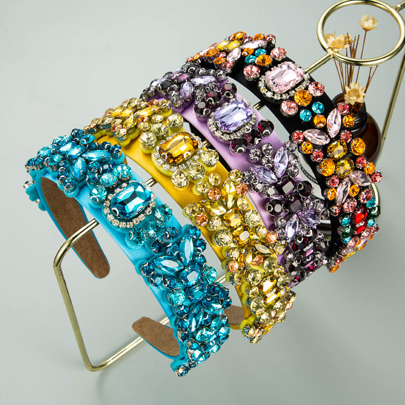 Baroque Retro Rhinestone Headband Set