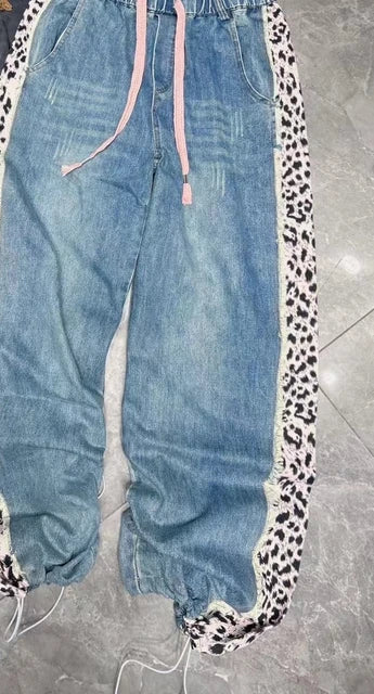 Personalized Trendy Leopard Print Splicing Leggings