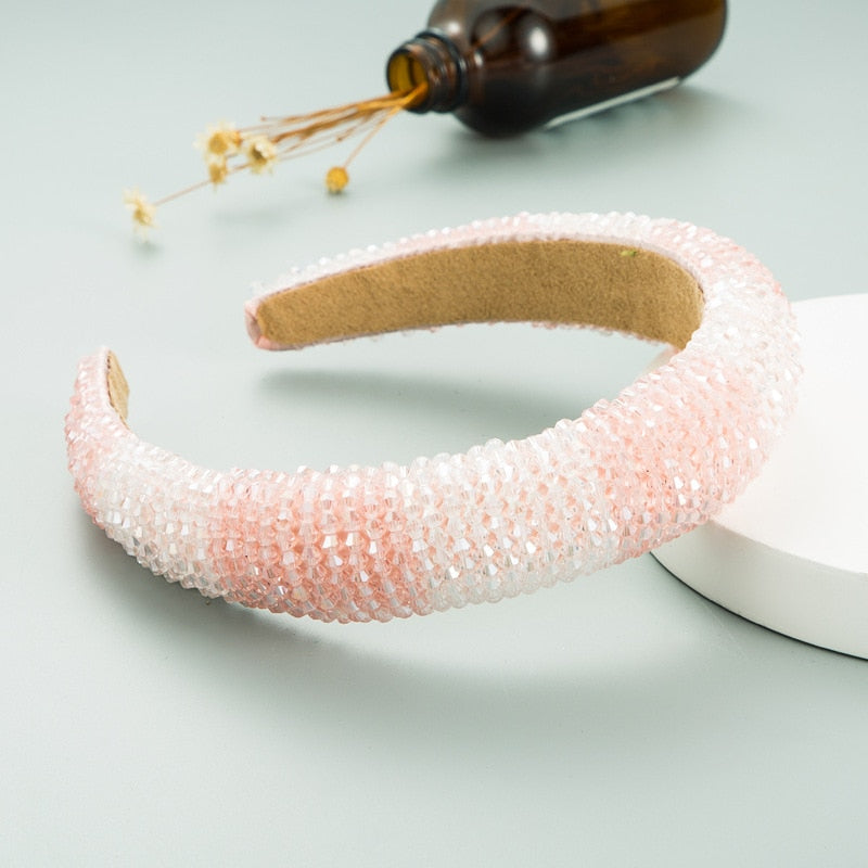 Red Thin Sponge Pearl Headband