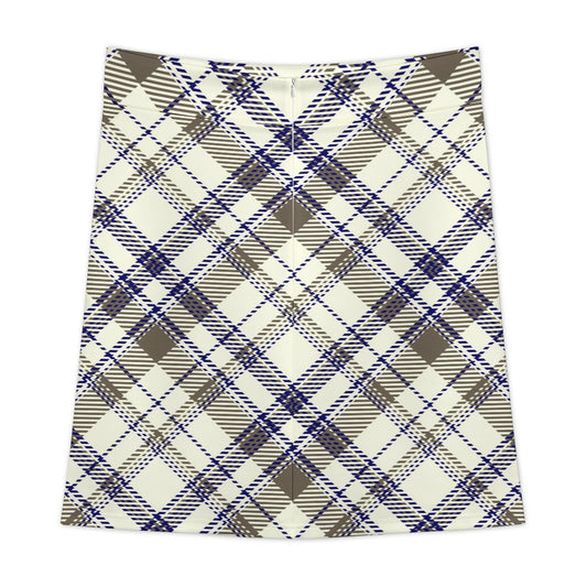 Classic Plaid Zipper Skirt Women's Short Dress