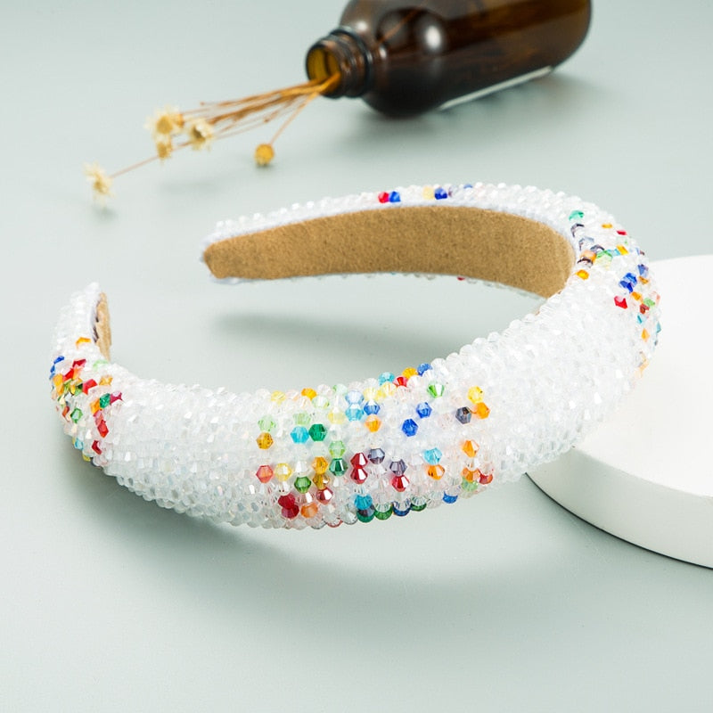 Red Thin Sponge Pearl Headband