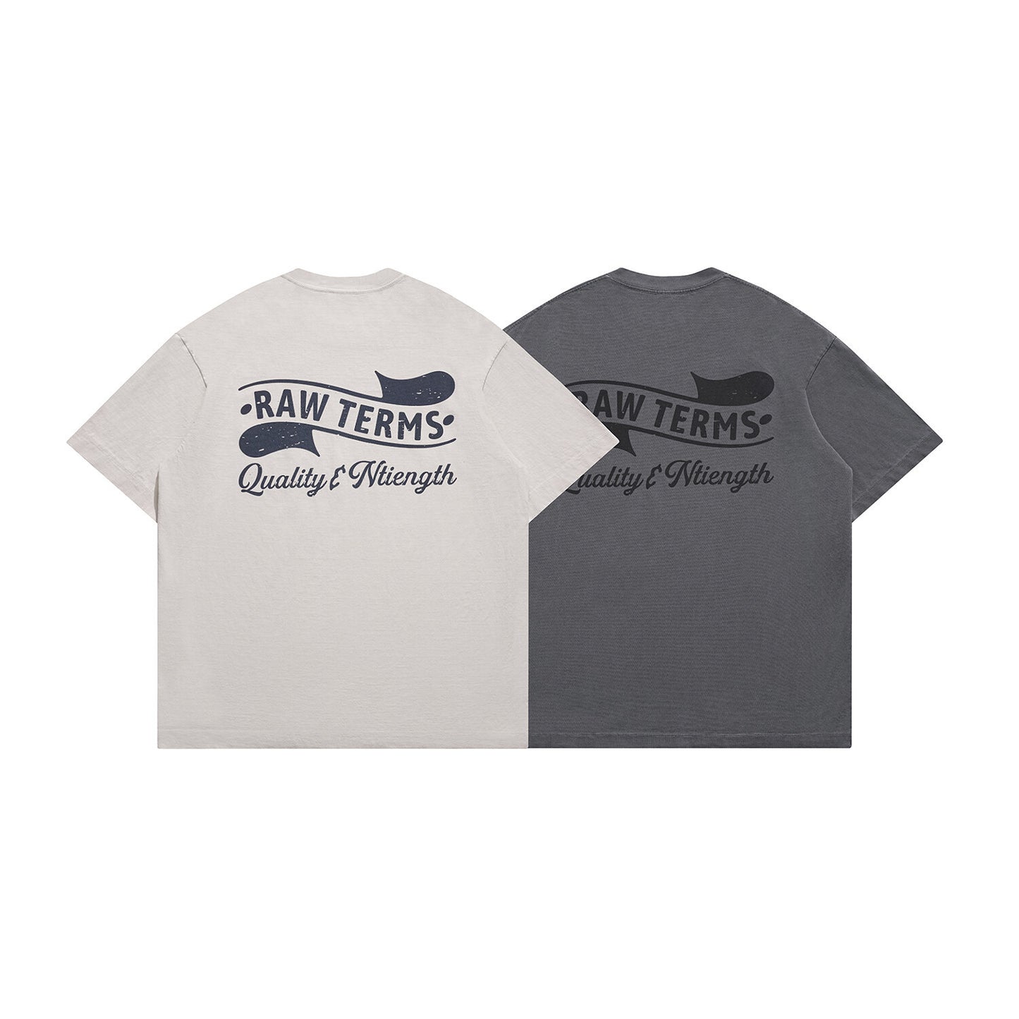 Washed Distressed Mottled Print Loose Casual Tee