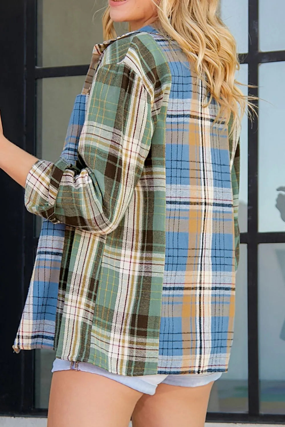 Harajuku Plaid Button Up Long Sleeve Shirt
