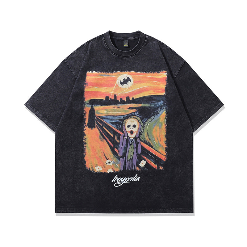 Harajuku Hip Hop Cat T-Shirt - Vintage Cotton Tee