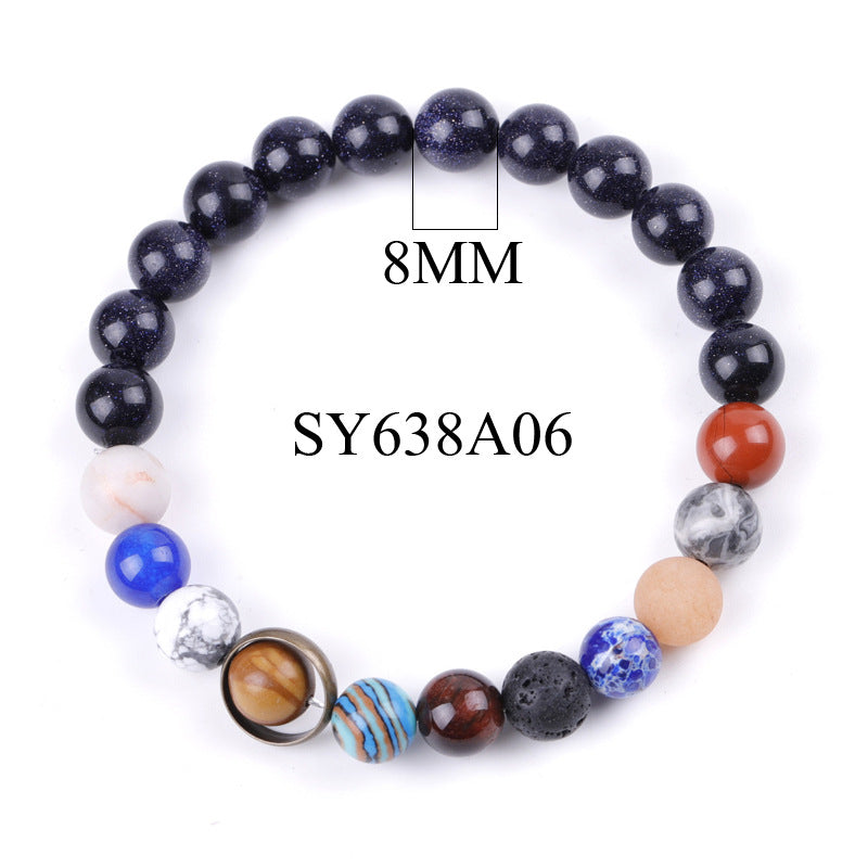 Starry Sky Galaxy Bracelet - Volcanic Stone & Lapis Lazuli