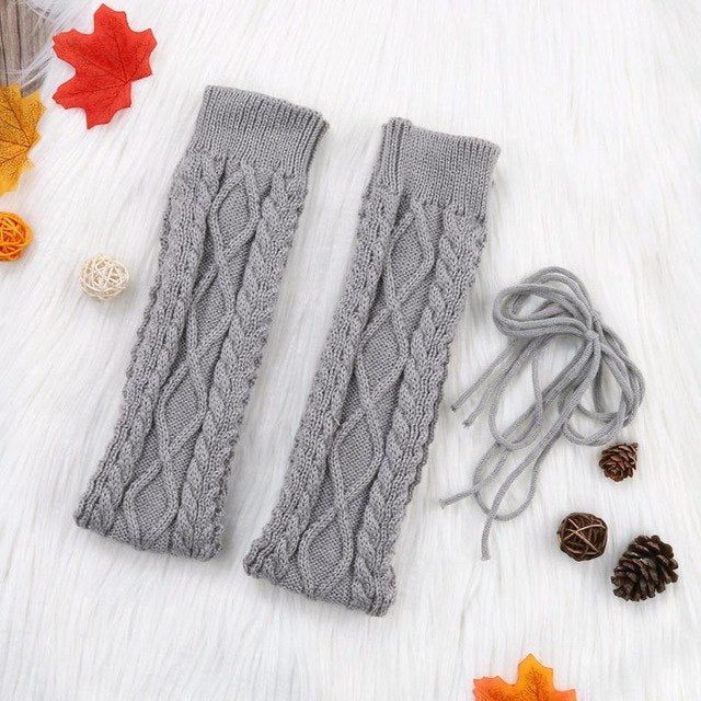 Harajuku Style Ladies Cable Knit Thigh High Stockings