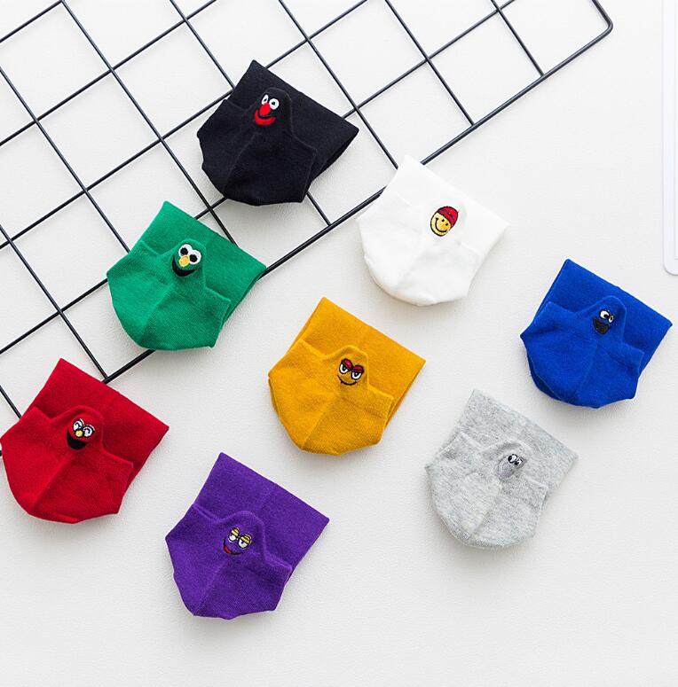 Playful Candy Color Ankle Socks for Women