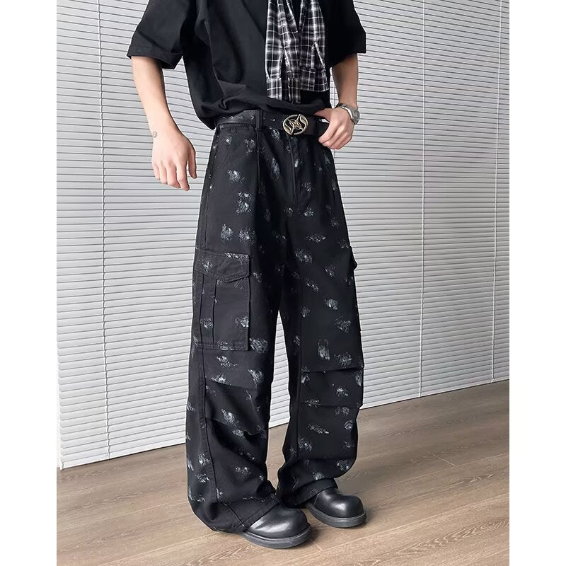 Retro Paint Dot Military Work Pants