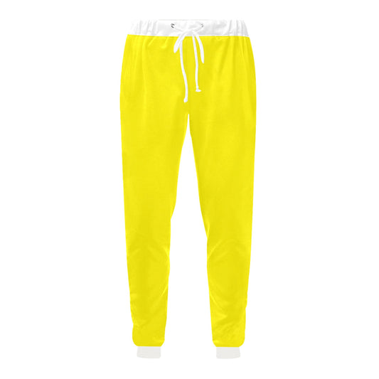 Highlighter Yellow Casual Baggy Joggers