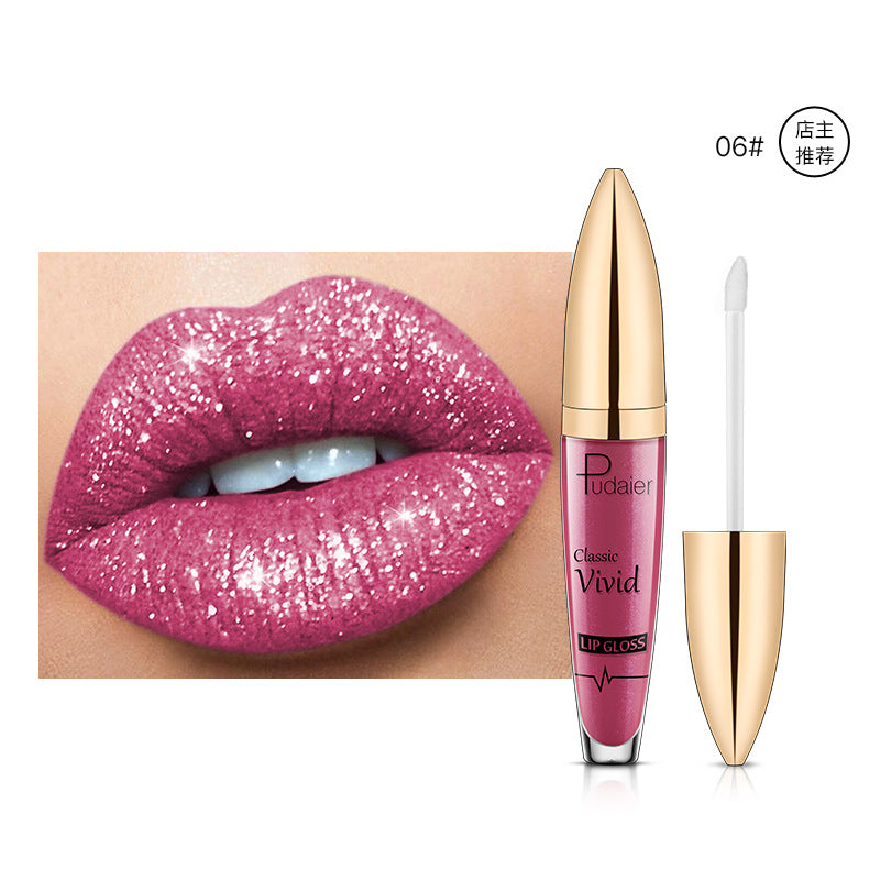 Glitter Flip Matte Pearl Lip Gloss - Diamond Finish