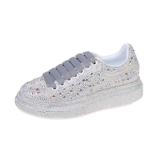 Trendy Full Diamond Sponge Cake Sole Sports Shoes