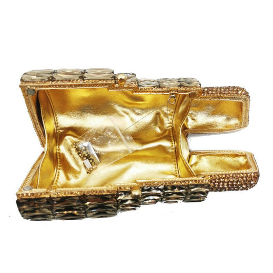 Playful Diamond 3D Lipstick Clutch Purse