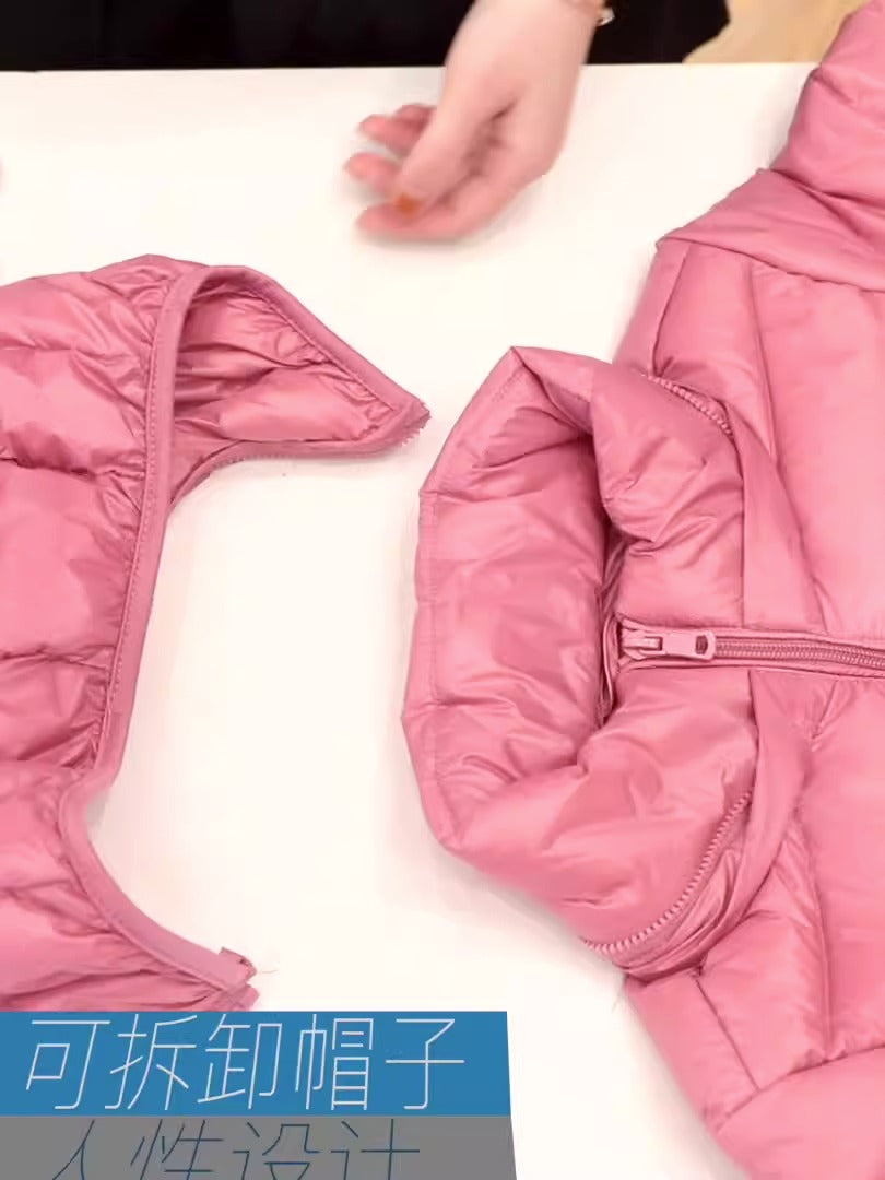 Harajuku-Style Women's Oversized Mid-Length Down Jacket
