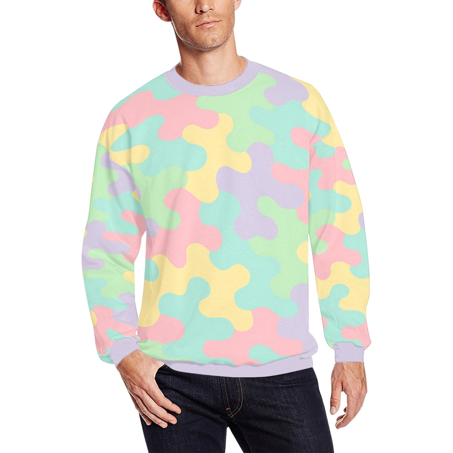 Harajuku Pastel Rainbow Camo Sweatshirt