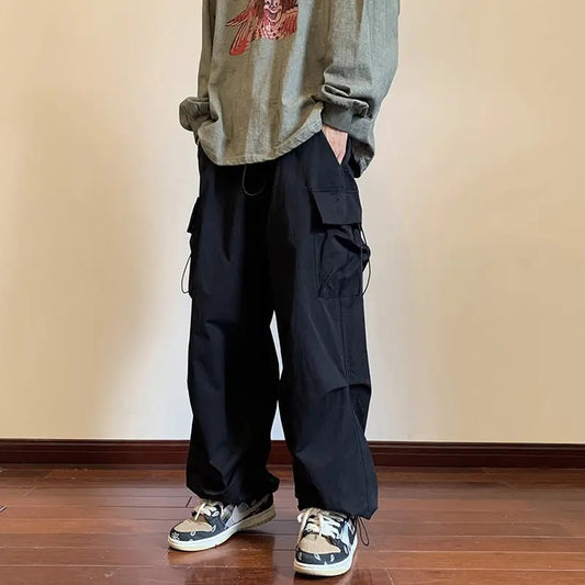 Men's Harajuku Style Loose Straight Overalls