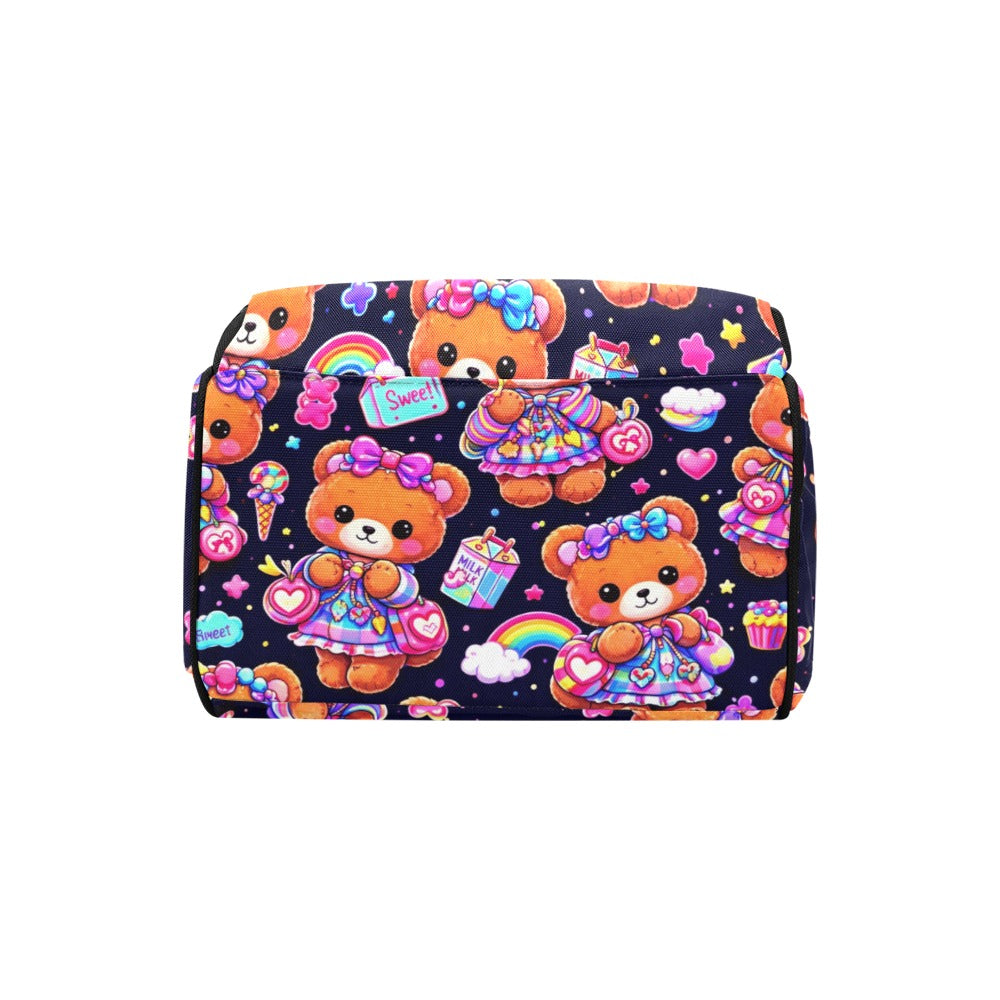 Harajuku Kawaii Teddy Bear Pattern Multi-Function Backpack