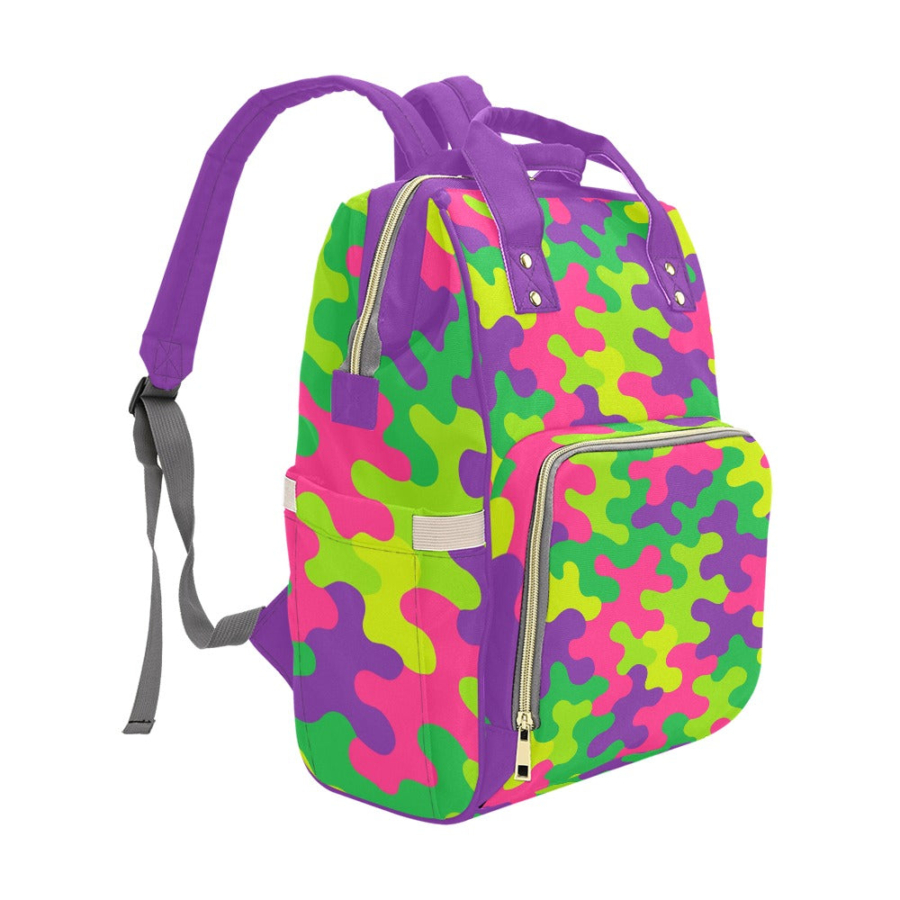 Harajuku Rainbow Camo Multi-Function Backpack