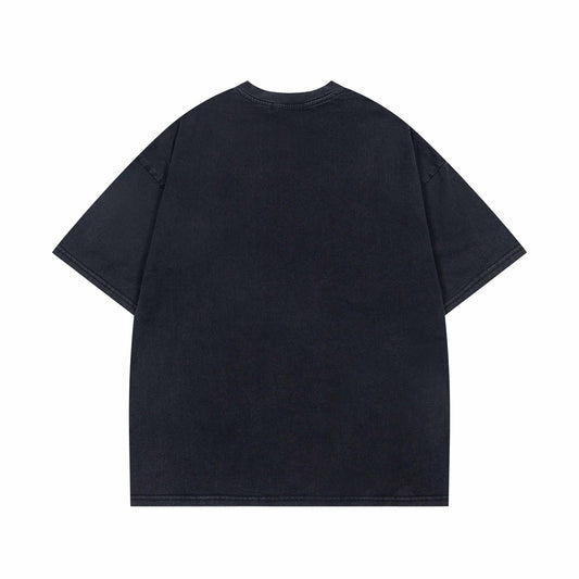 Retro Washed Fun Pet Print T-Shirt - Unisex Casual Top