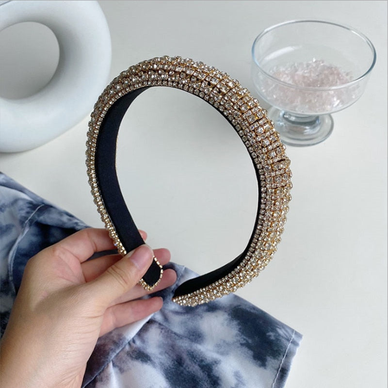 Baroque Rhinestone Sponge Headband