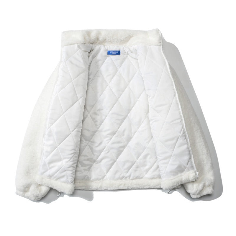 Harajuku Style American Five-Pointed Star Rabbit Fur Coat for Men