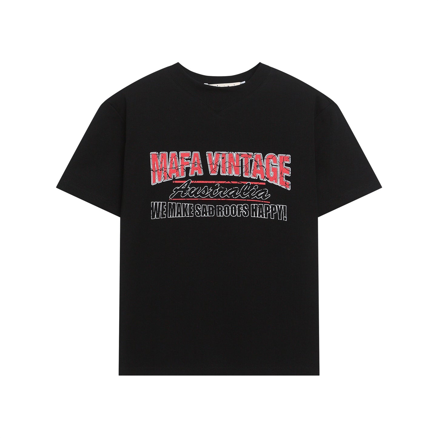 Harajuku Style Letter Printed Round Neck T-Shirt for Women