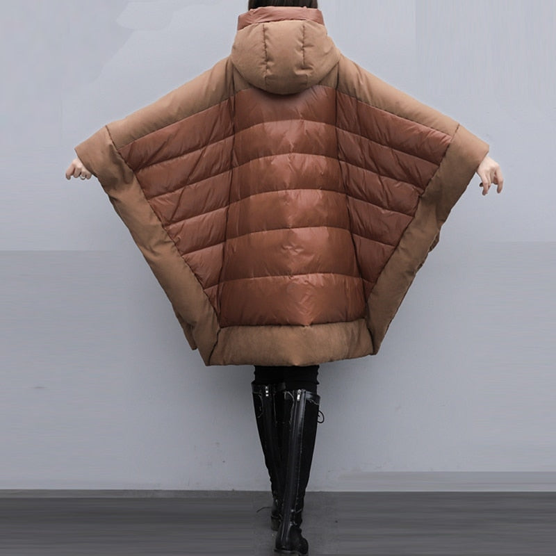 Harajuku Style Women's Thickened Brown Cloak Jacket