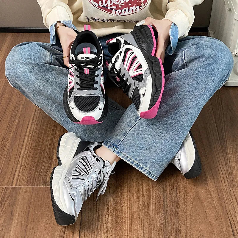 Lace-Up Platform Athletic Sneakers