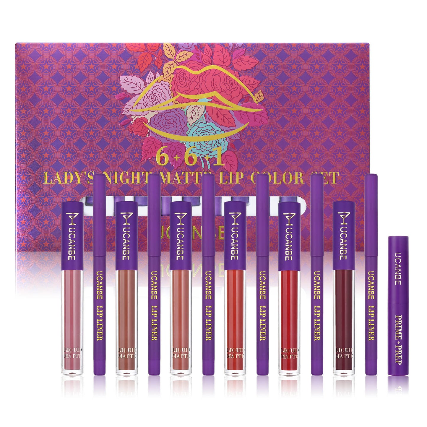 Harajuku Matte Lip Glaze & Liner Set – 13 Packs