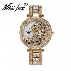 Bling Leopard Quartz Watch for Women