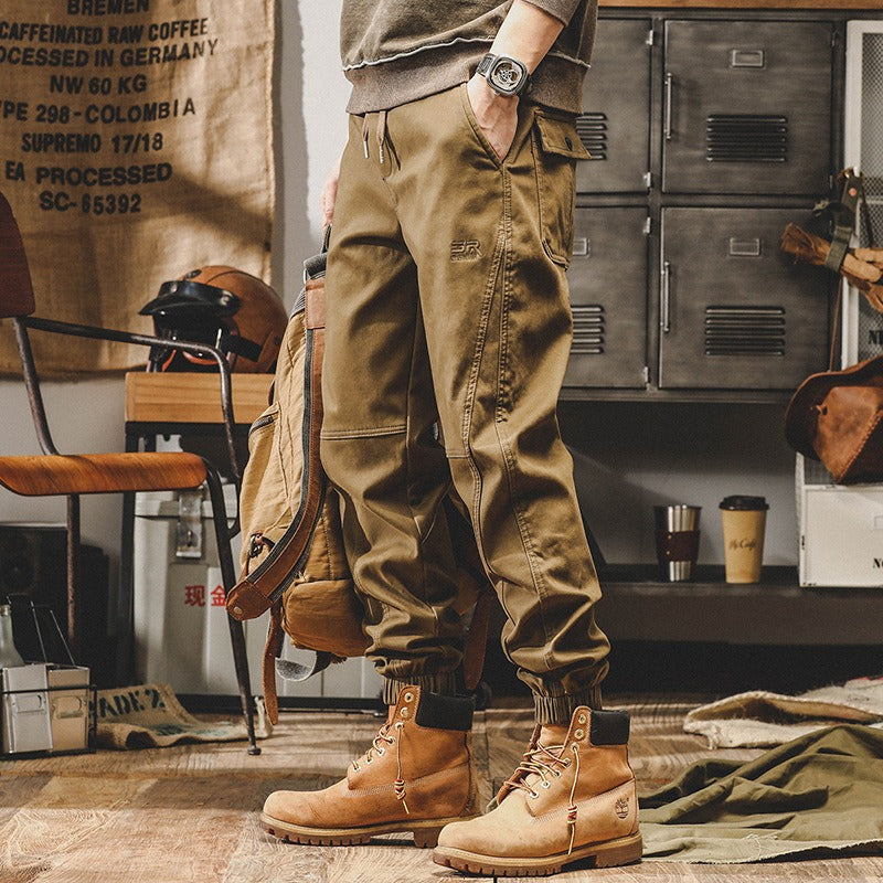 Harajuku Style Heavyweight Retro Work Suit Pants for Men
