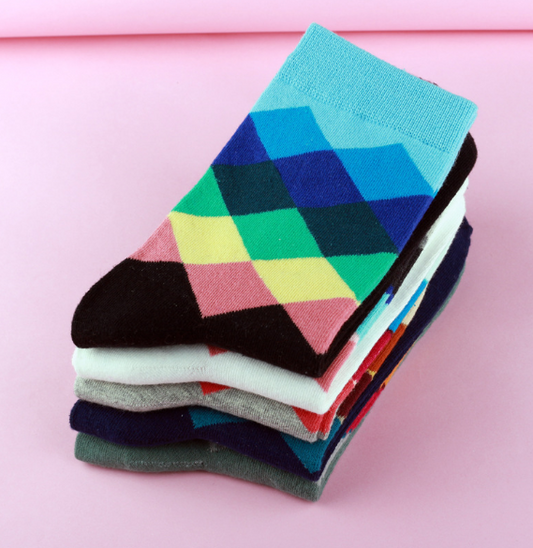 Harajuku Style Colorful Cotton Socks - 10 Pairs