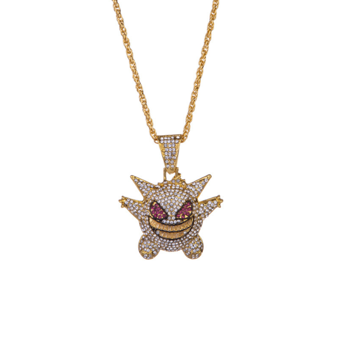 Playful Fairy Geng Ghost Pendant Necklace
