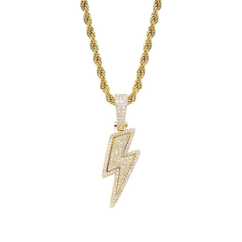 Retro Zircon Lightning Necklace - Harajuku Style