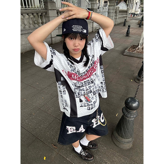 Harajuku Style Loose Casual Jersey Top