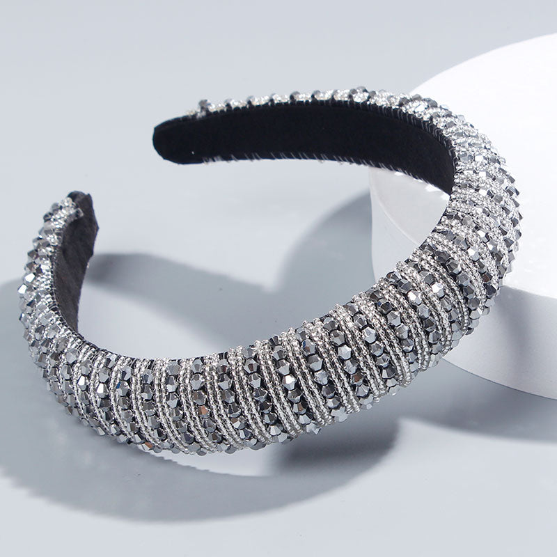 Red Thin Sponge Pearl Headband