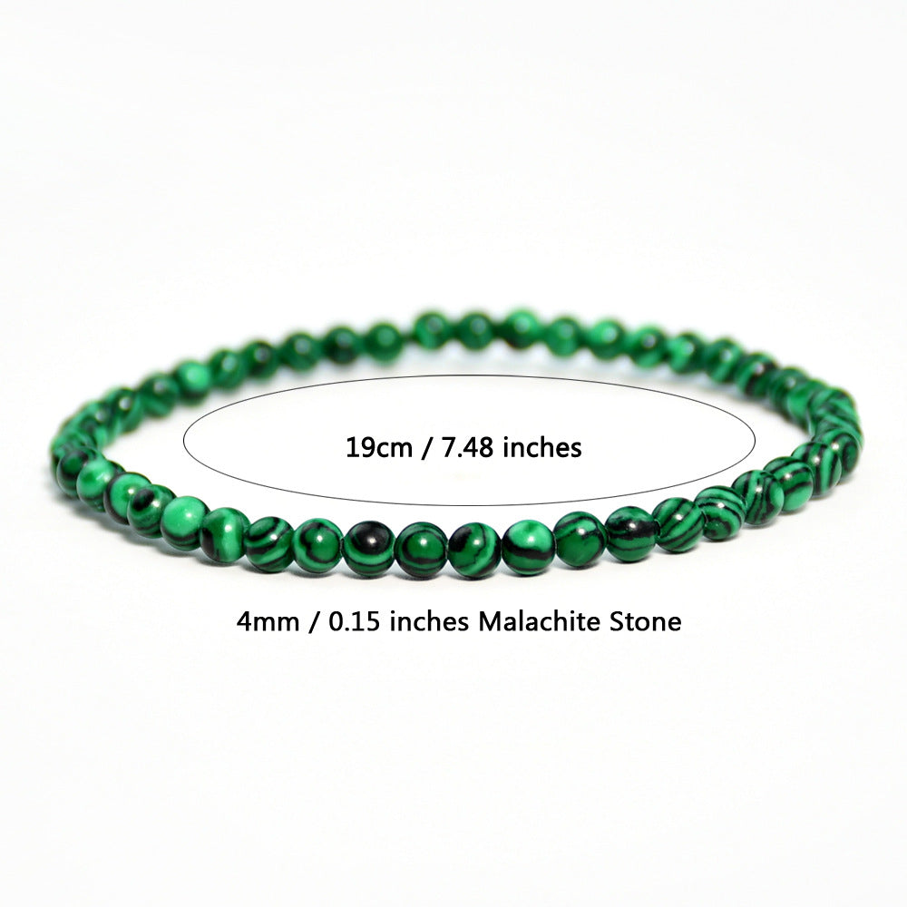 Playful Vintage Malachite Beaded Bracelet for Stacking