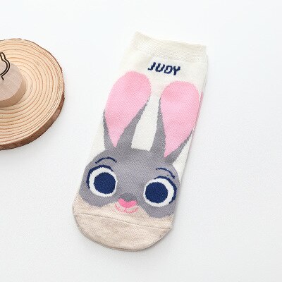 Kawaii Cartoon Cat & Dog Women’s Short Socks