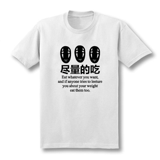 Funny Japanese Anime Eat Whatever You Want T-Shirt for Women