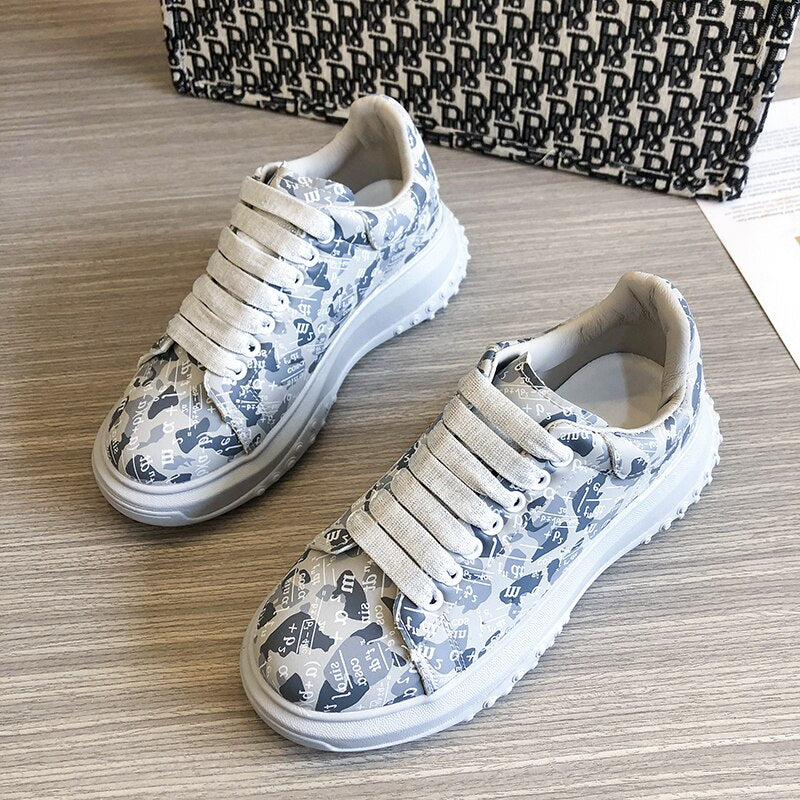 Trendy White Wedge Sneakers for Women