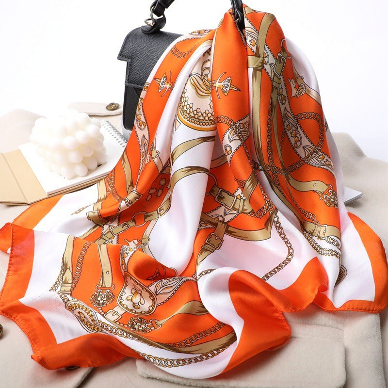 Harajuku Style Silk Touch Square Scarf