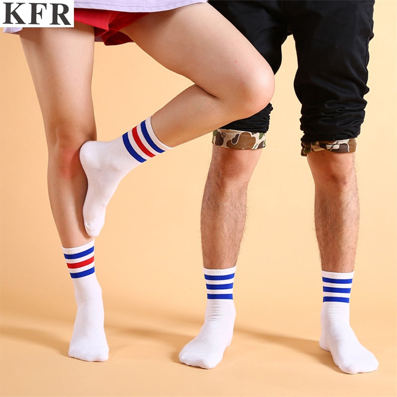 Harajuku Style Playful Three Stripes Socks