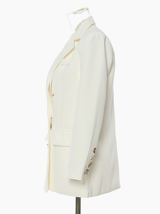 Harajuku Style Colorful Button Casual Blazer for Women