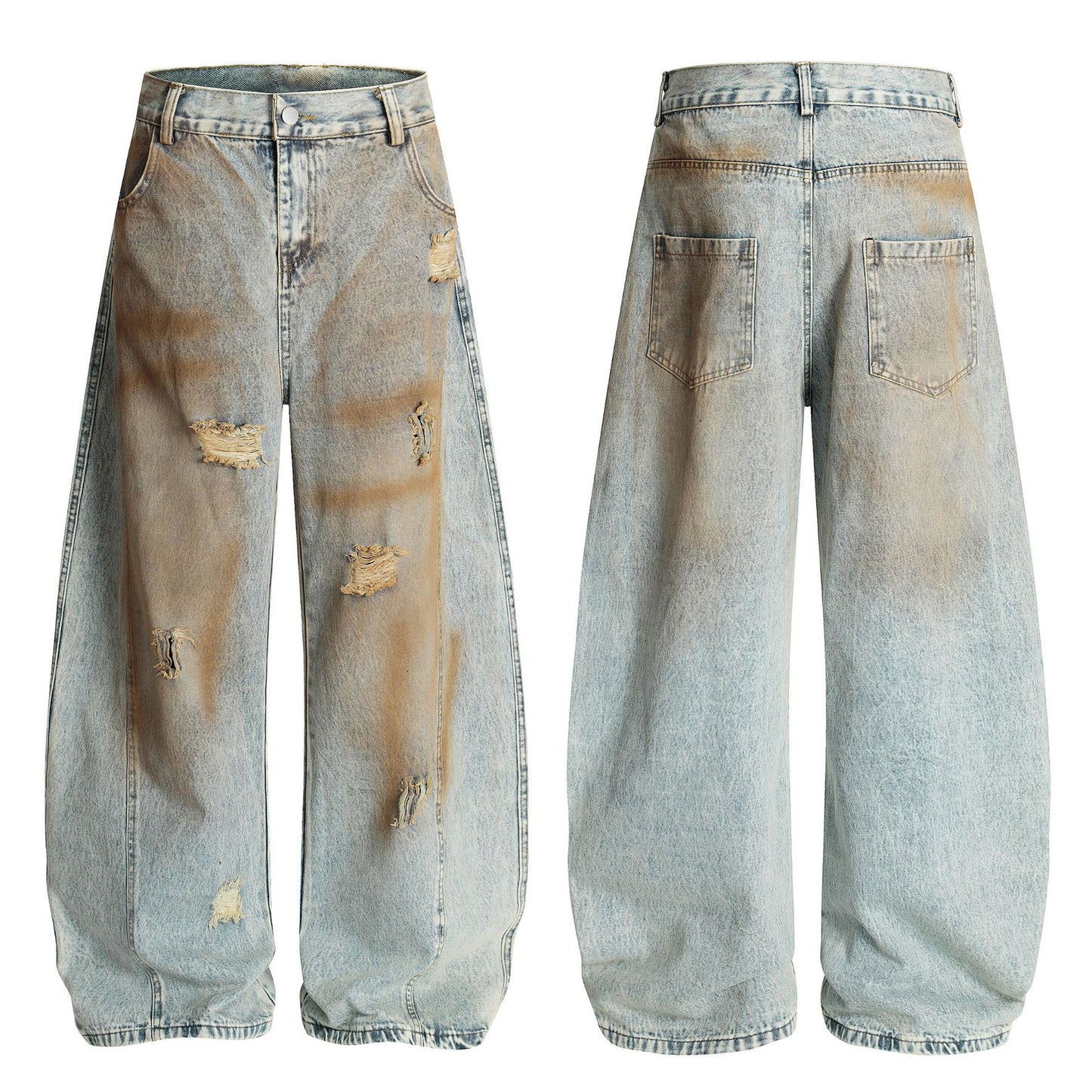 Vintage-Inspired Wide Leg Jeans for Harajuku Style