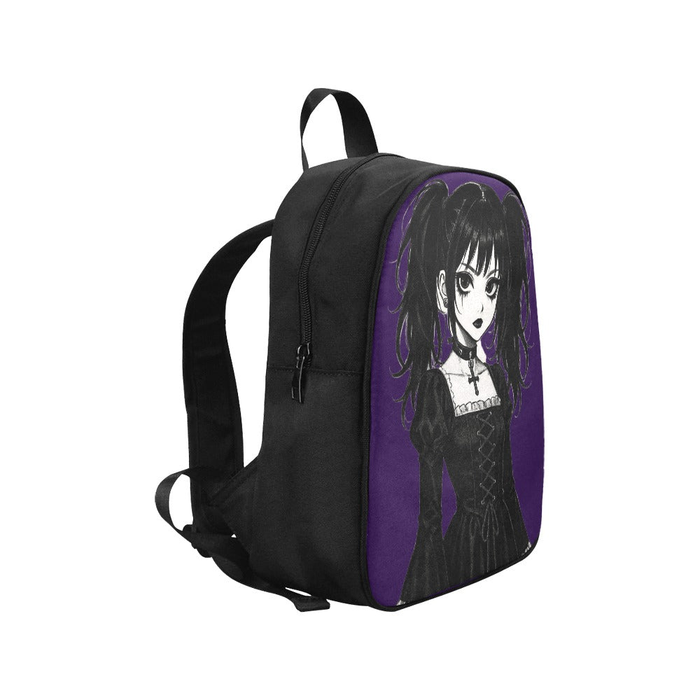 Emo Goth Harajuku Girl Canvas Backpack