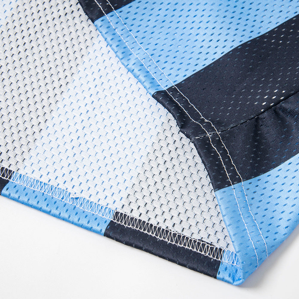 Harajuku Style Colorblock Vertical Striped Quick-Dry Jersey