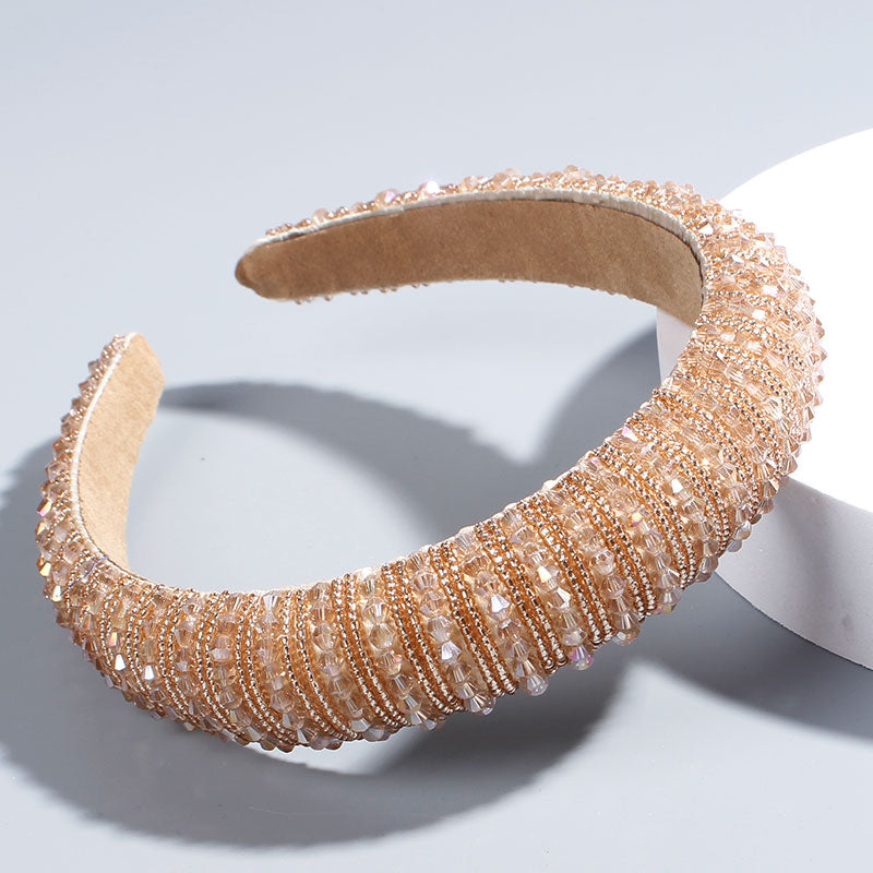 Red Thin Sponge Pearl Headband