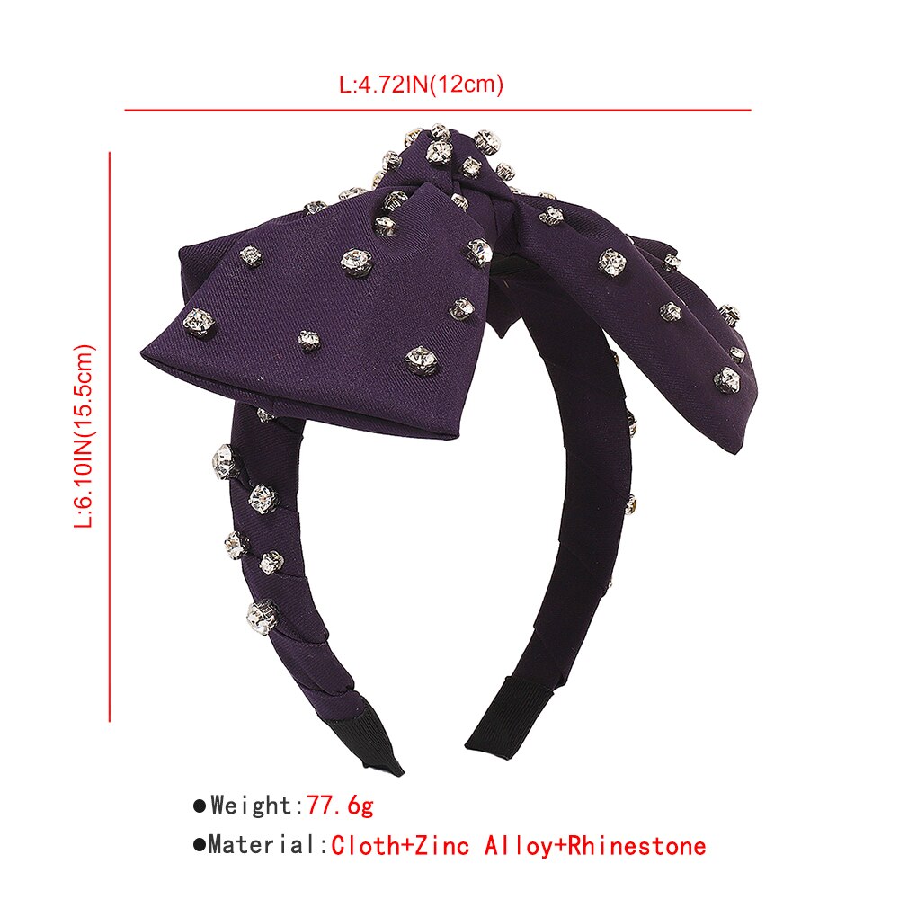 Exaggerated Bow Knot Diamond Headband