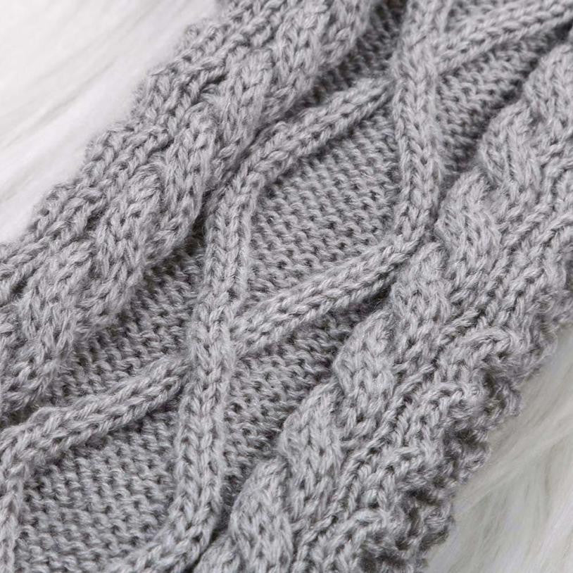 Harajuku Style Ladies Cable Knit Thigh High Stockings